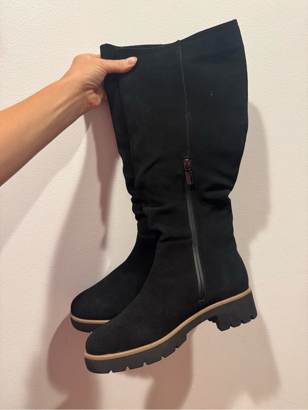 Blondo Women's Black Suede Kray Knee High Boot